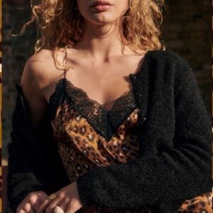 NWT Sézane Nassima Silk Dress Leopard 🌟 Rare 🌟